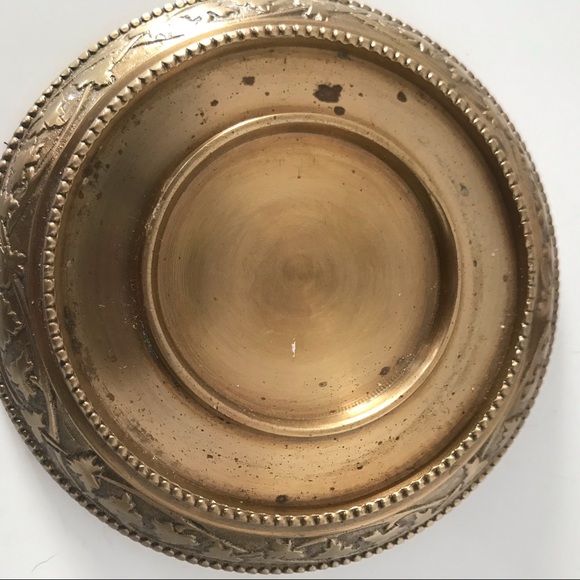 Vintage Brass Small Pillar Candle Holder - Picture 4 of 10